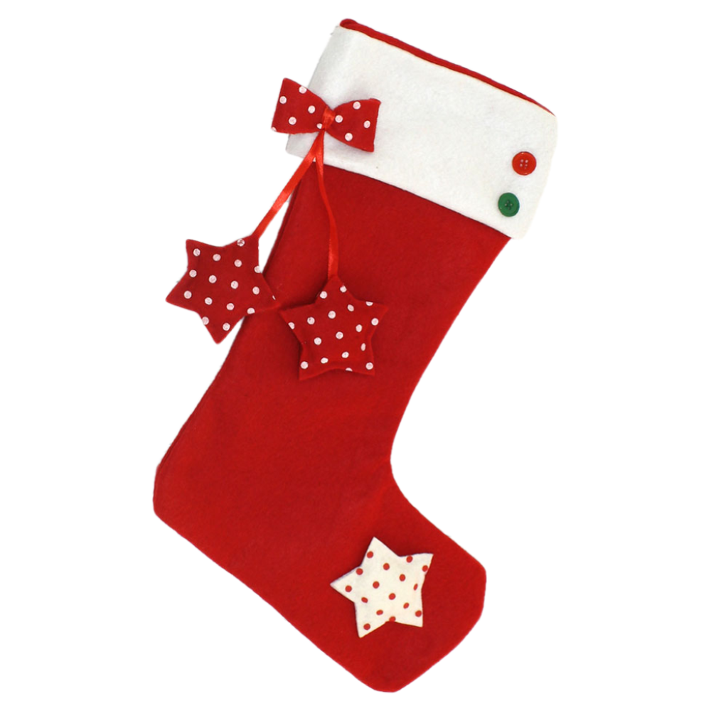 Calza Della Befana con Stelle 45 CM in Pannolenci Dolci Regali Caramelle - 68591