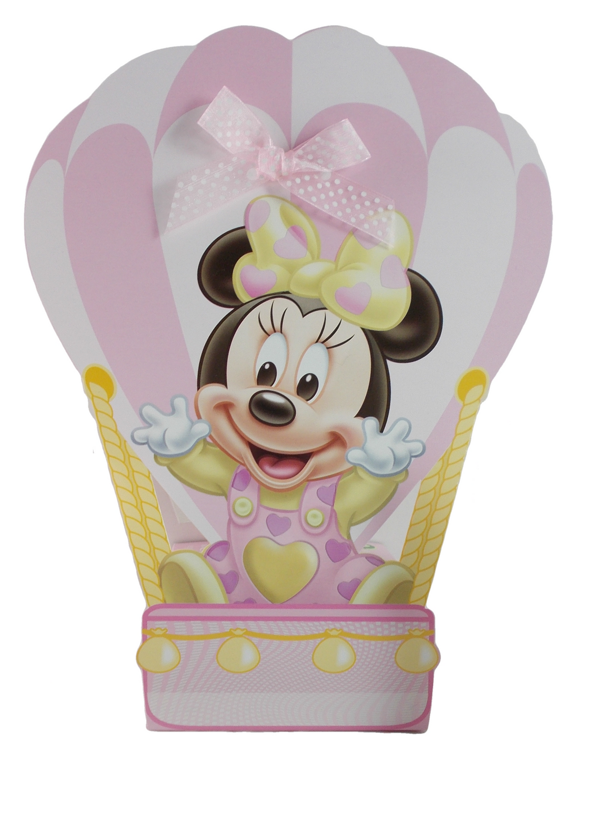 Contenitore Scenografia Bomboniere DISNEY Minnie Mongolfiera Cm. 30x23x8.