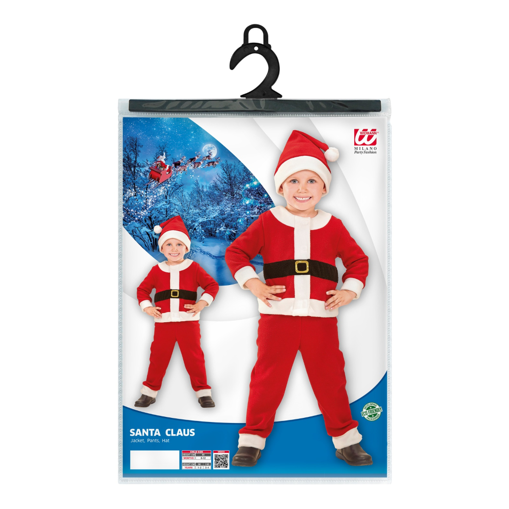 Costume Vestito Abito Travestimento Carnevale Cosplay Babbo Natale Bambino - 6 Mesi a 4 Anni - 1492
