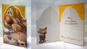Biglietto Auguri DISNEY Sette Nani Buon Compleanno 17,5x11 CM Eolo 01
