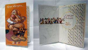 Biglietto Auguri DISNEY Sette Nani Buon Compleanno 17,5x11 CM Eolo