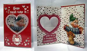 Biglietto Auguri DISNEY Sette Nani Amore 17,5x11 CM