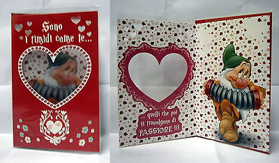 Biglietto Auguri DISNEY Sette Nani Amore 17,5x11 CM