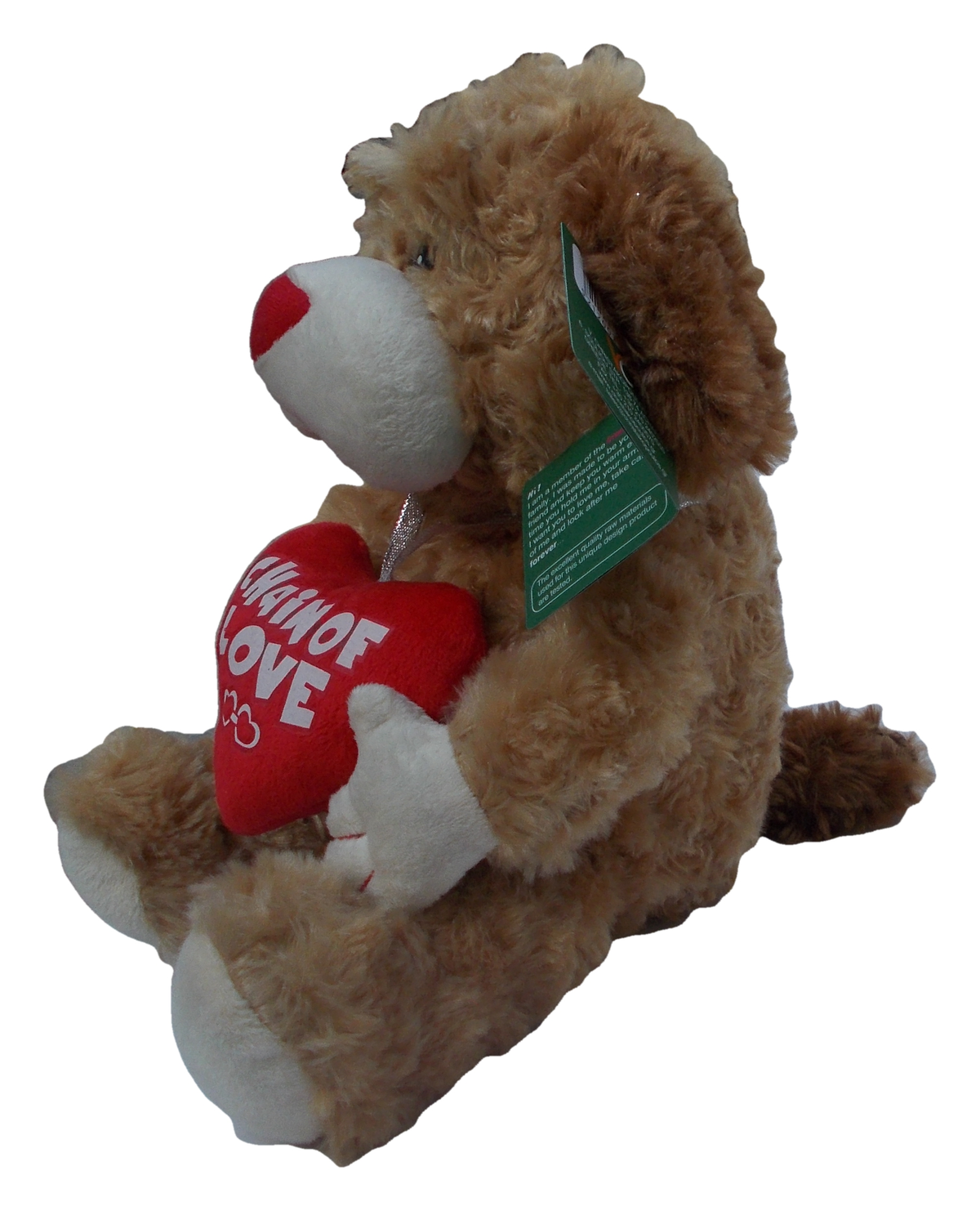 Peluche Cane con Cuore Pupazzo CM 30 - 2873p