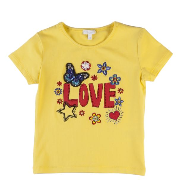 T-Shirt Artigli Bambina Ragazza Taglia 3/7 Anni - A11403giallo