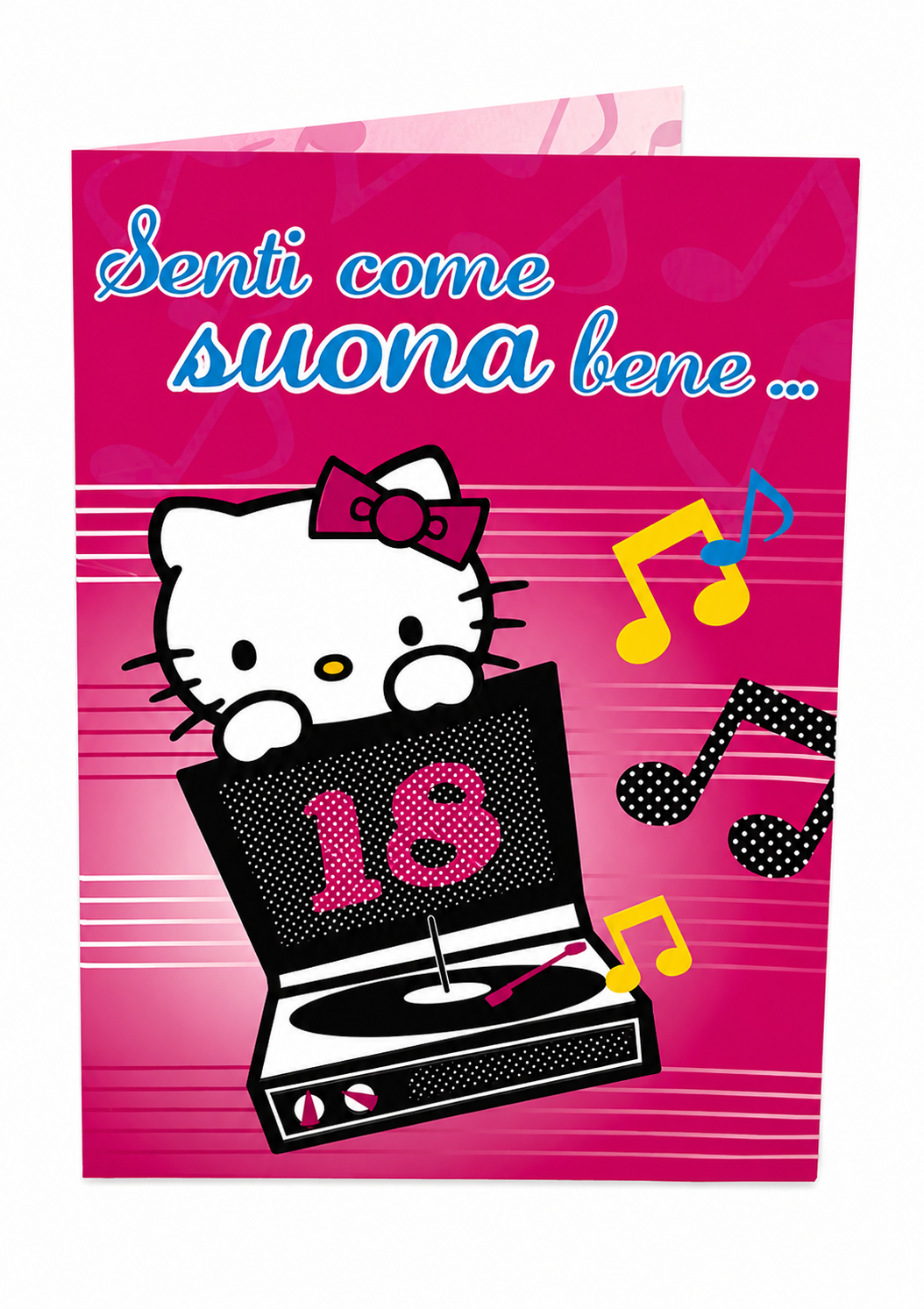 Biglietto Auguri 18 Anni Hello Kitty Musicale Originale