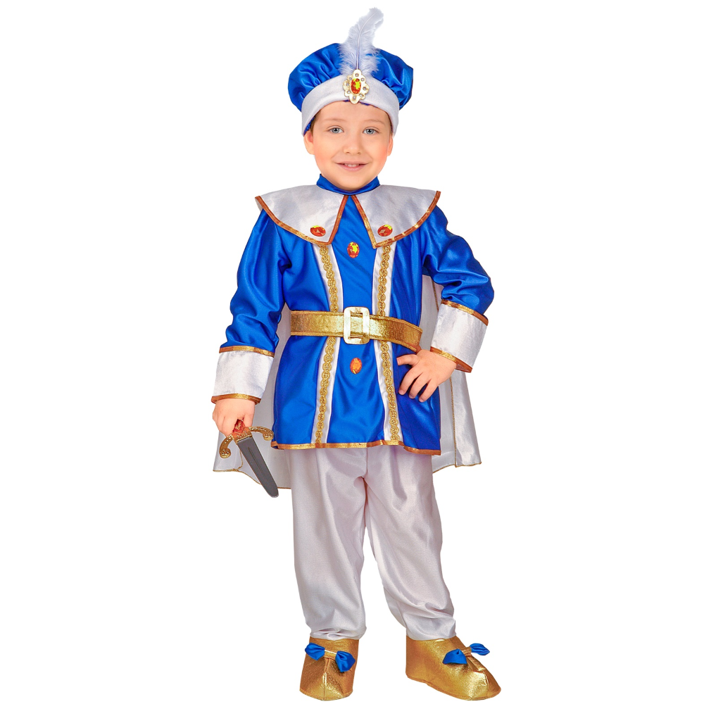 Vestito Carnevale + Accessori Principe Reale Costume Pugnale con Gemme e Fodero 3/4 Anni Travestimento - 3476+7003p
