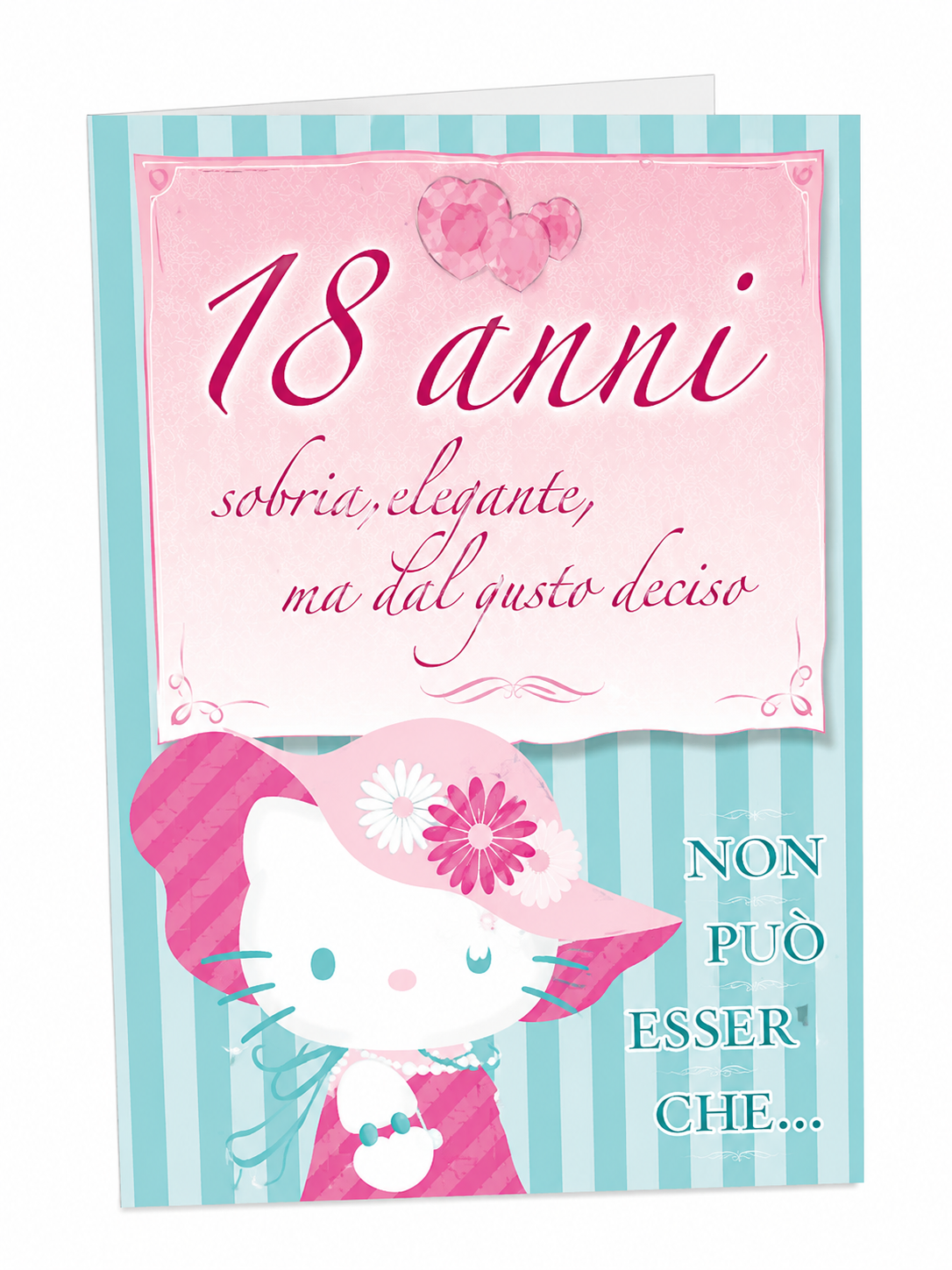 Biglietto Auguri 18 Anni Hello Kitty Divertente e Originale
