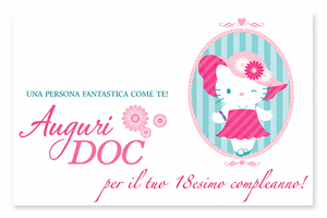 Biglietto Auguri 18 Anni Hello Kitty Divertente e Originale