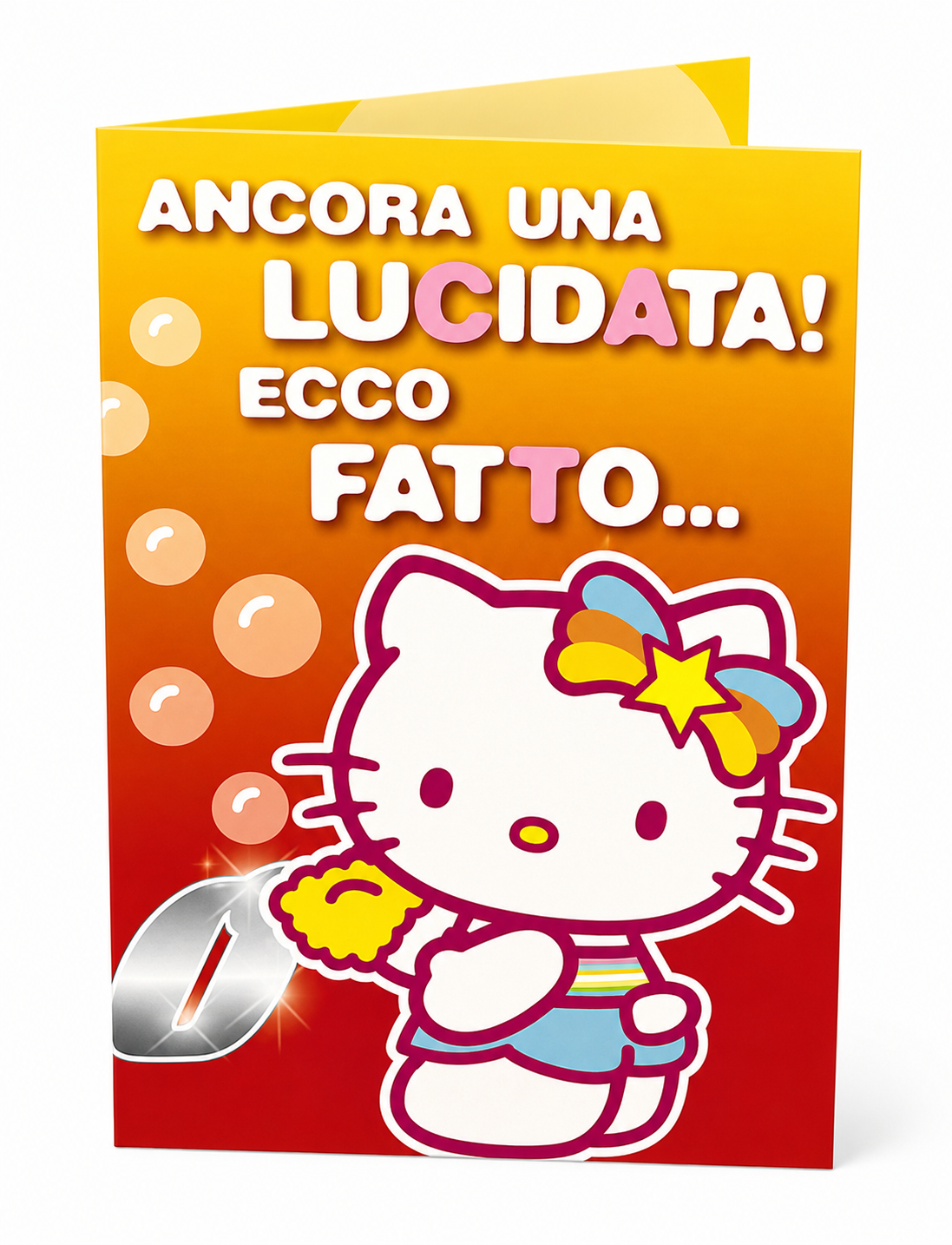 Biglietto Auguri Hello Kitty Biglietto di Buon Compleanno Originale con Grafica Colorata
