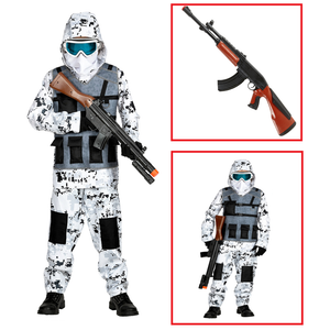 Vestito Carnevale + Accessori Artic Special Forces Kalashnikov Travestimento 4/5 Anni