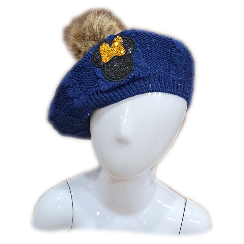 Cappello Invernale Minnie Mouse DISNEY Modello Basco Bambina Sun City - Vh4061blu