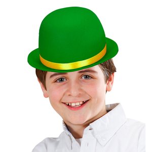 Bombetta Verde Clown Cappello in Feltro Accessri Abito Vestito Carnevale Bambino - 32634