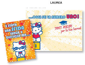 Biglietto Auguri DISNEY Hello Kitty Laurea