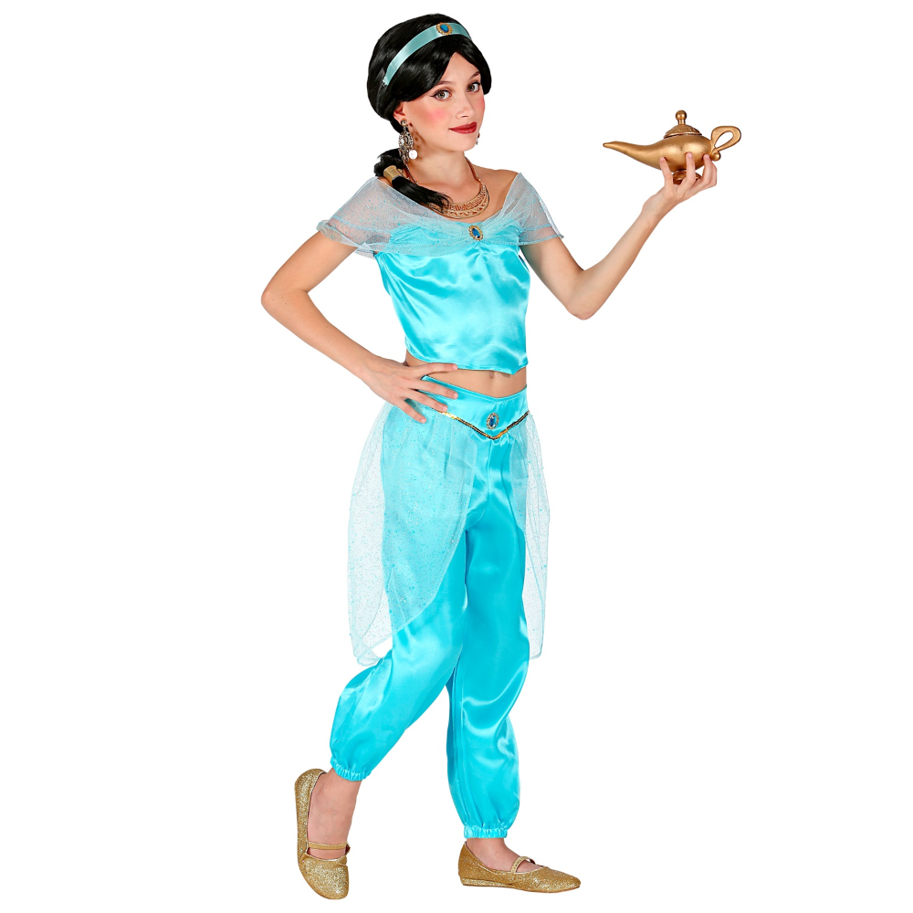 Costume Carnevale Jasmine Principessa Araba Bambina Abito Travestimento - 0988