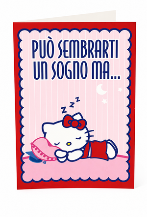 Biglietto Auguri Hello Kitty Biglietto Originale di Compleanno con Grafica Dolce e Simpatica