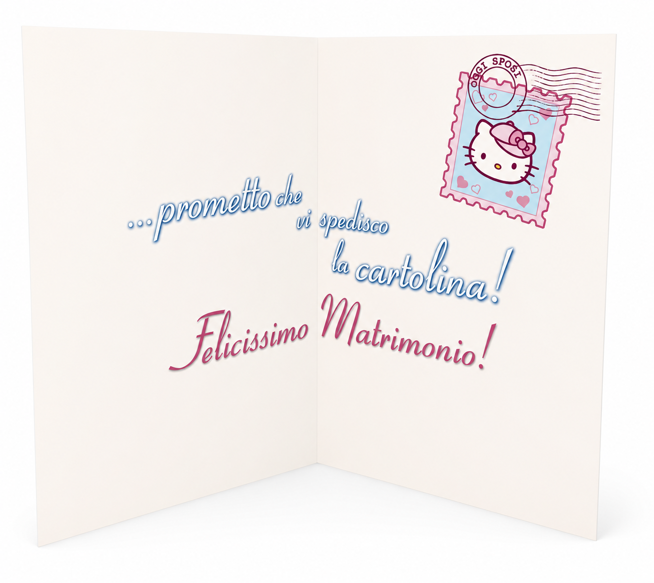 Biglietto Auguri Matrimonio Hello Kitty Originale Sanrio Tema Viaggio Sposi