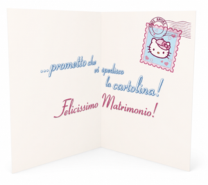 Biglietto Auguri Matrimonio Hello Kitty Originale Sanrio Tema Viaggio Sposi