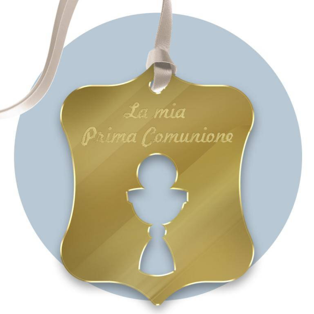 Tag in Plexiglass per Bomboniere Prima Comunione Segnaposto Etichetta Personalizzabile per Feste e Cerimonie - Tagplex7