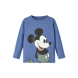 T-Shirt M.l. Mickey Mouse DISNEY Topolino Maglietta Bambino 95%co 5%ea - 13212490blu