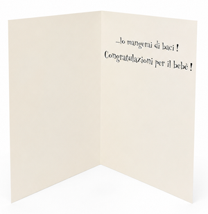 Biglietto Auguri Nascita Bebè Divertente con Frase Dolce e Originale