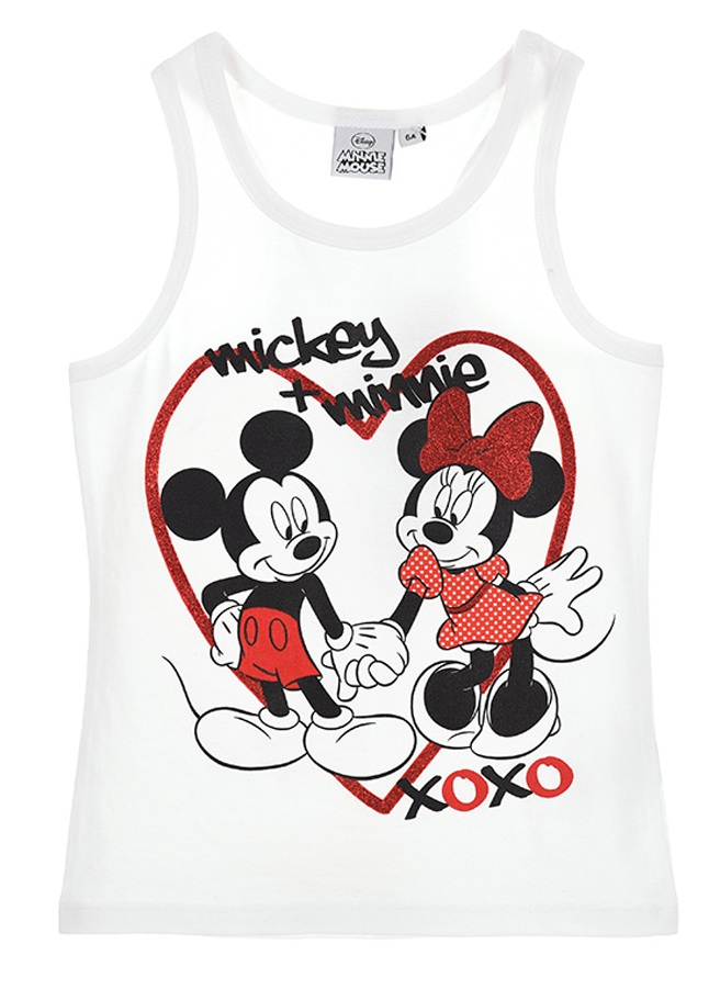 Canotta Maglietta Minnie DISNEY Bambina Ragazza Sun City 3/8 Anni - Qe1201bianco