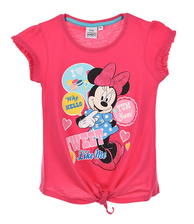 T-Shirt Maxi Maglietta Minnie DISNEY Bambina Ragazza Sun City 3/8 Anni - Qe1213fuxia