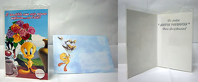Biglietto Auguri DISNEY Titty e Silvestro Buon Compleanno 17,5x11 CM