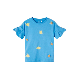 T-Shirt M.c. Maglietta con Applicazioni Bambina - 13215688blu