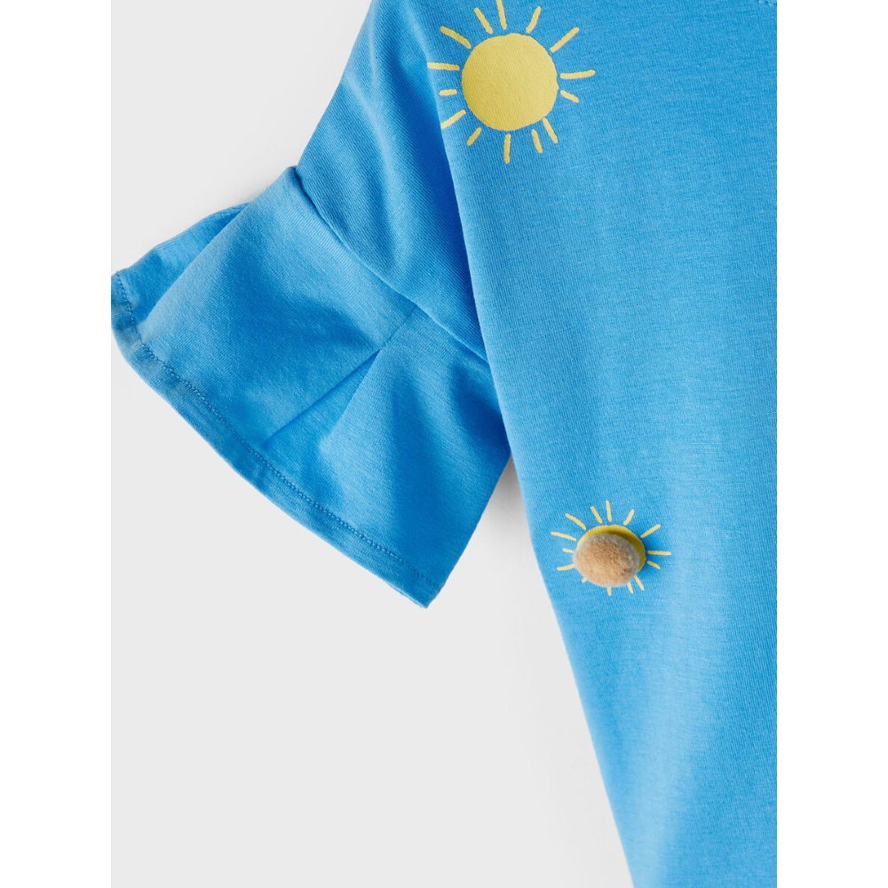 T-Shirt M.c. Maglietta con Applicazioni Bambina - 13215688blu