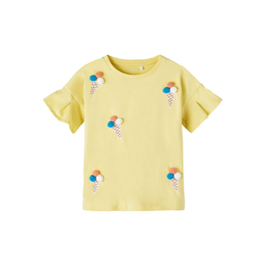 T-Shirt M.c. Maglietta con Applicazioni Bambina - 13215688giallo