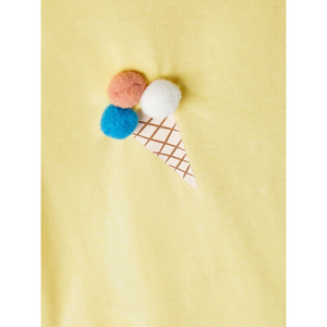 T-Shirt M.c. Maglietta con Applicazioni Bambina - 13215688giallo