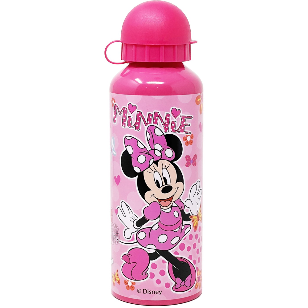 Borraccia in Alluminio Minnie Mouse DISNEY con Beccuccio e Coperchio 500 Ml - D06381mc/f