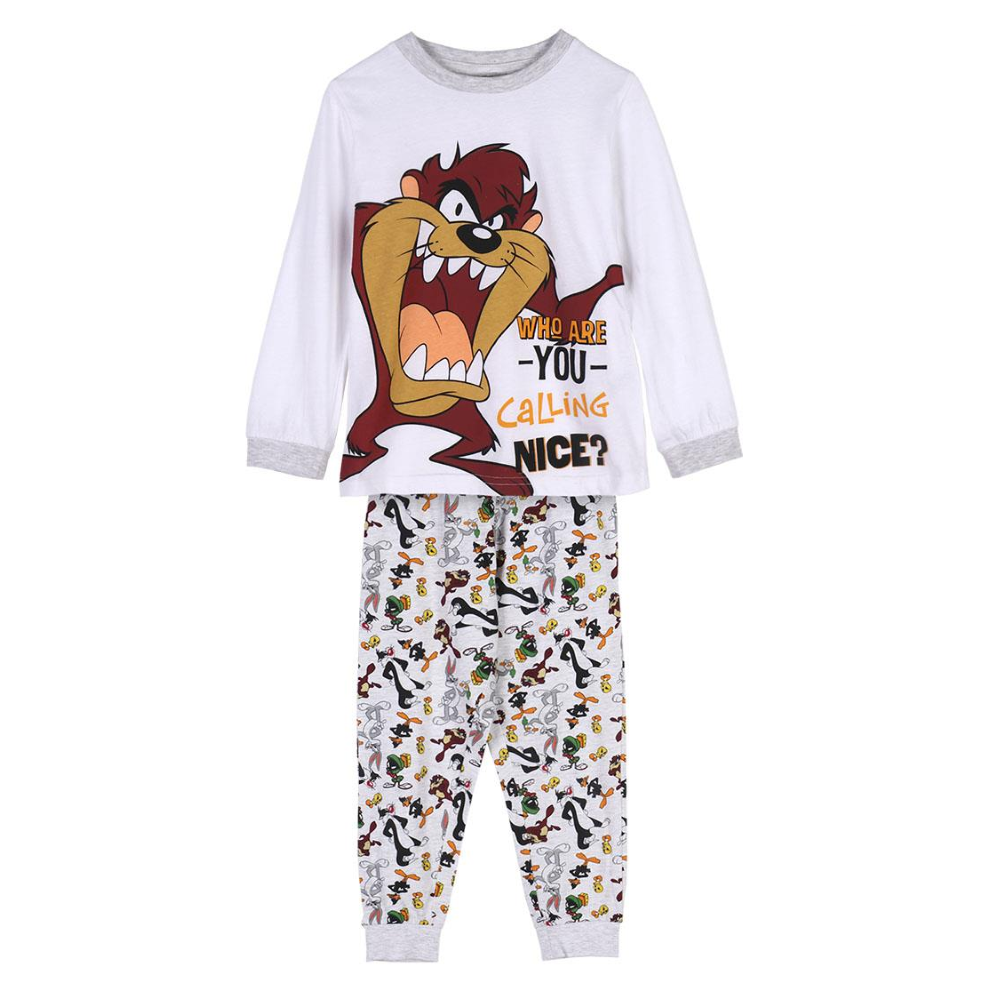 Pigiama Primaverile Taz Looney Tunes 100% Cotone Jersey Bambino - 0192
