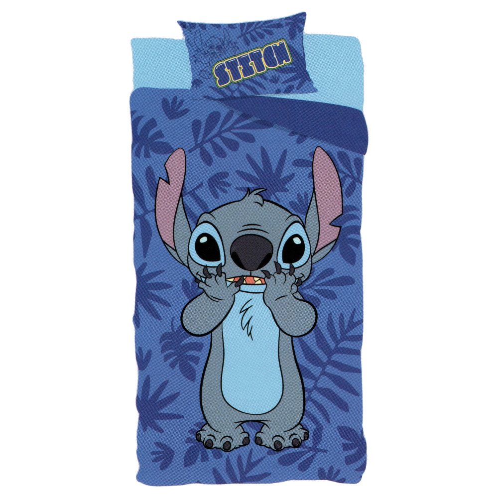 Completo Lenzuola Stitch DISNEY Sottolenzuola Lenzuola Federa Letto Singolo - Sti0953