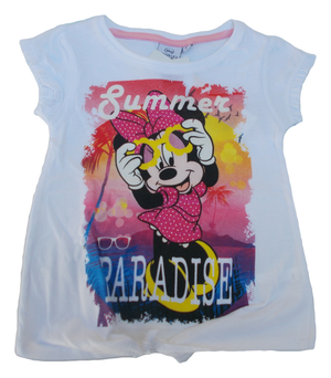 T-Shirt Maxi Maglietta Minnie DISNEY Bambina Ragazza Sun City 3/8 Anni - Qe1213bianco