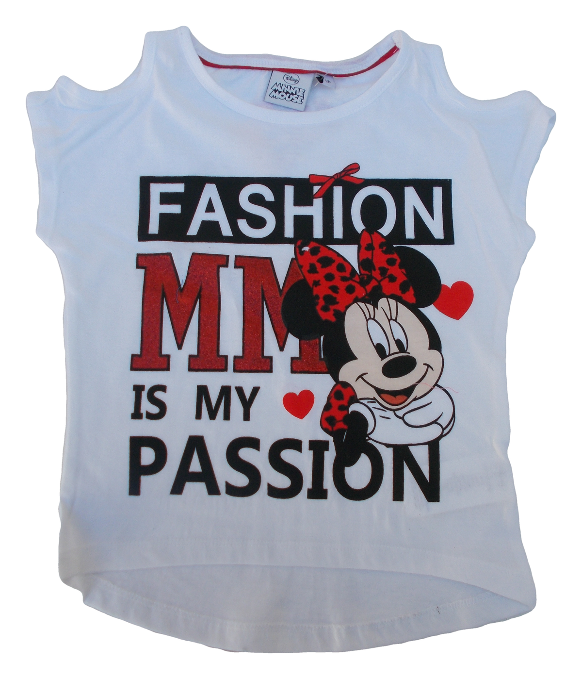 T-Shirt Maglietta Minnie DISNEY Bambina Ragazza Sun City 3/8 Anni - Qe1215bianco