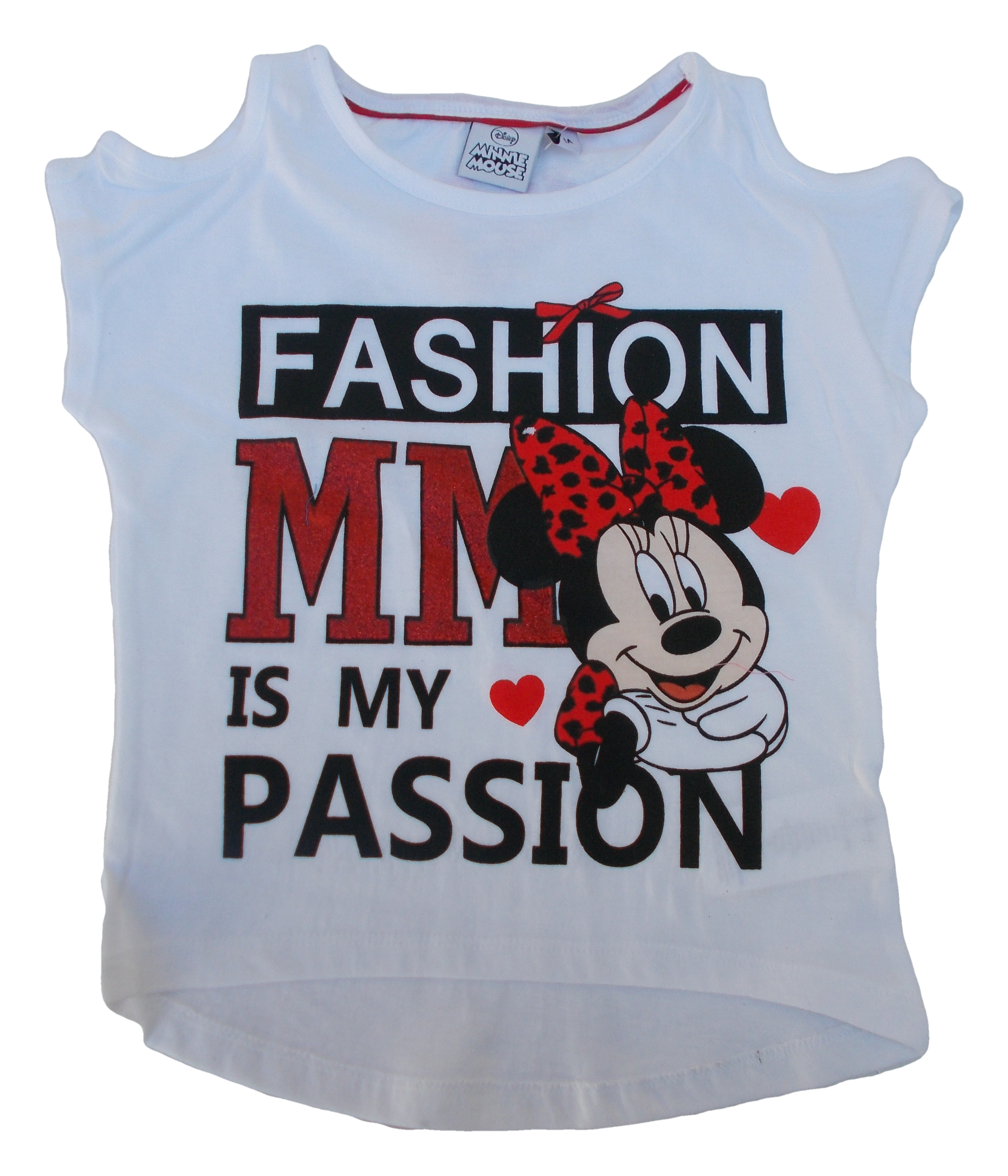 T-Shirt Maglietta Minnie DISNEY Bambina Ragazza Sun City 3/8 Anni - Qe1215bianco