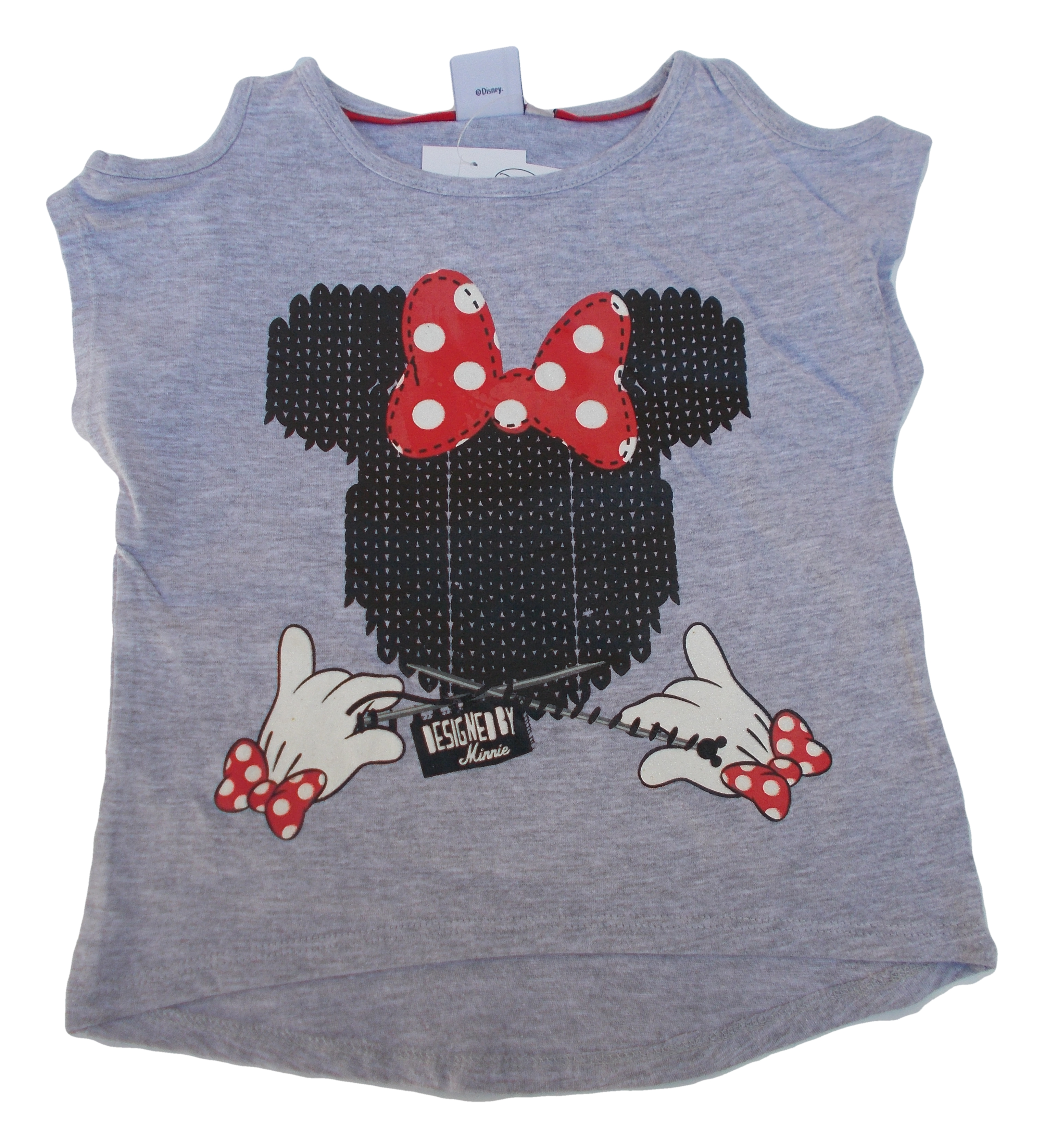 T-Shirt Maglietta Minnie DISNEY Bambina Ragazza Sun City 3/8 Anni - Qe1215grigio
