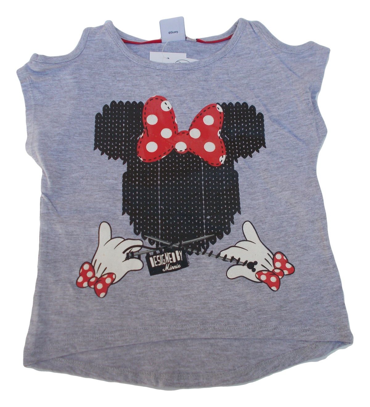 T-Shirt Maglietta Minnie DISNEY Bambina Ragazza Sun City 3/8 Anni - Qe1215grigio