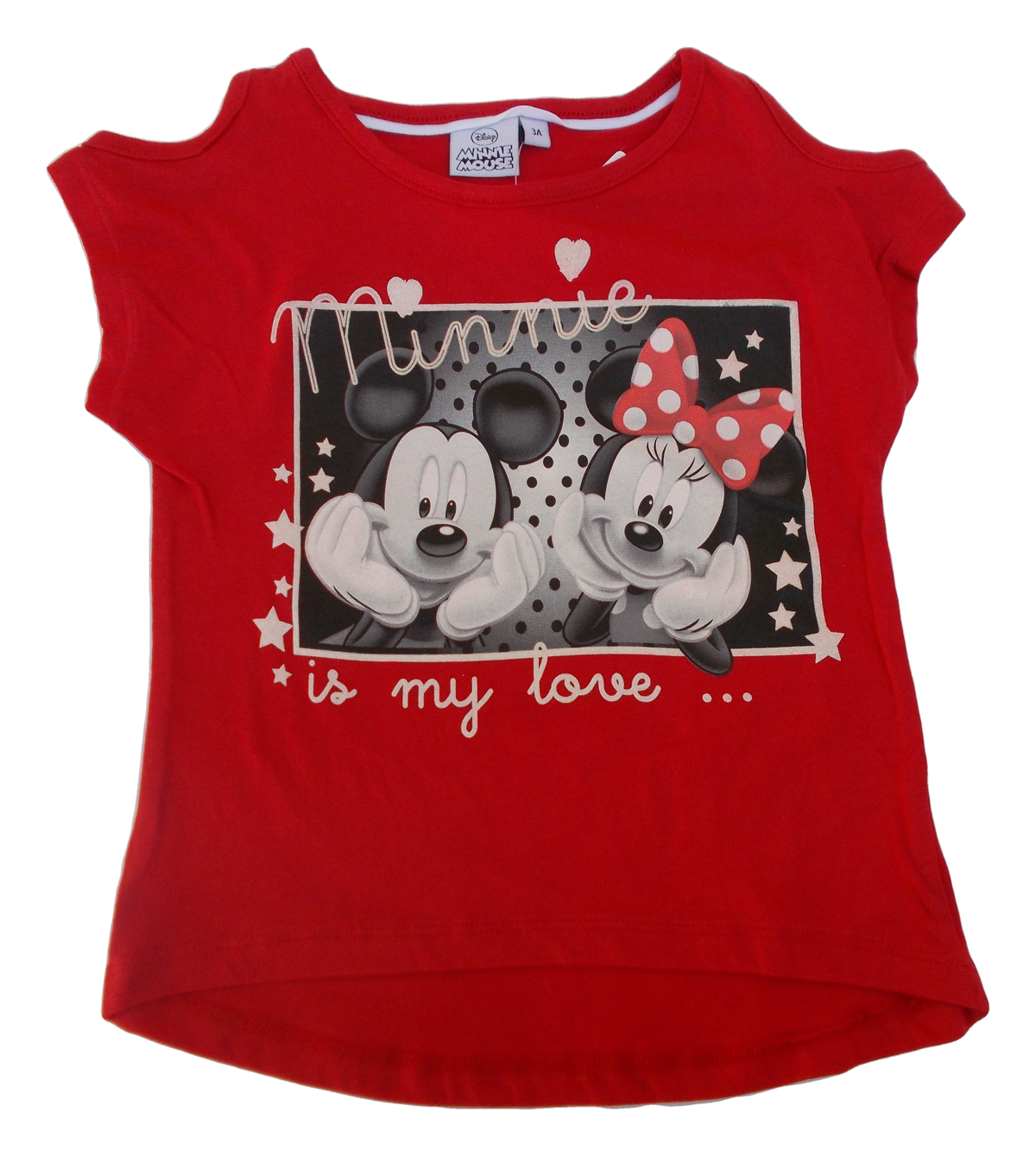 T-Shirt Maglietta Minnie DISNEY Bambina Ragazza Sun City 3/8 Anni - Qe1215rosso