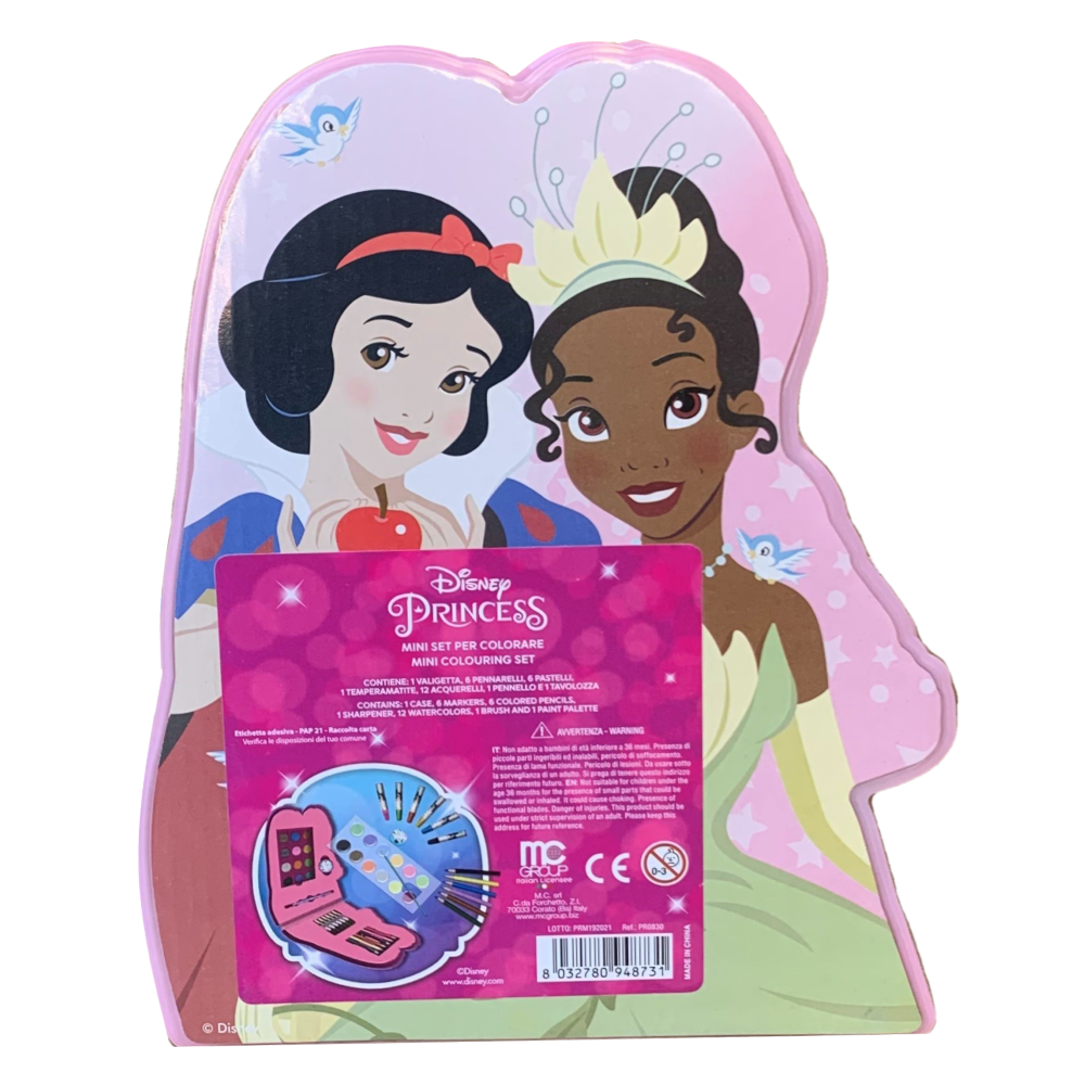 Set Colori Principesse DISNEY 26 Pezzi Confezione Sagomata - Pr0830
