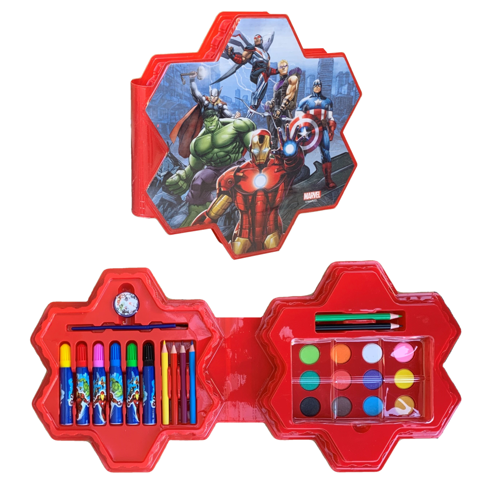 Set Colori Avengers MARVEL 26 Pezzi Confezione Sagomata - Av0830