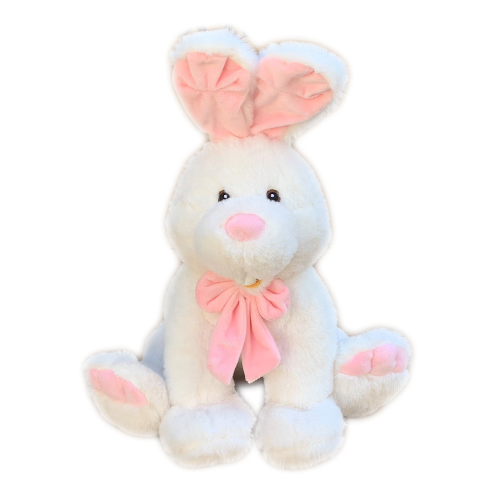 Peluche Leprotto Bianco Grs Cm. 30 Plastica Reciclata Lelly - 800232
