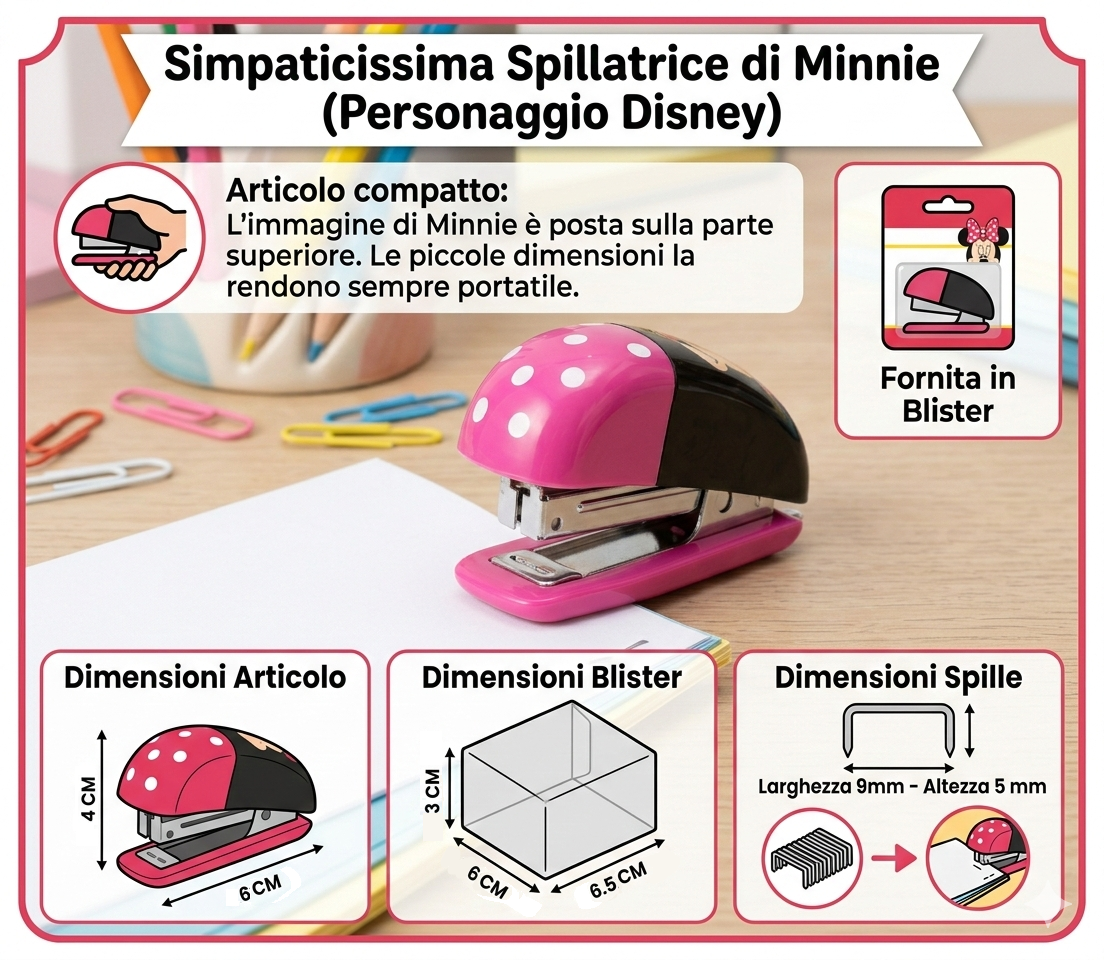 Spillatrice Minnie DISNEY Cm. 6x4 - 280390