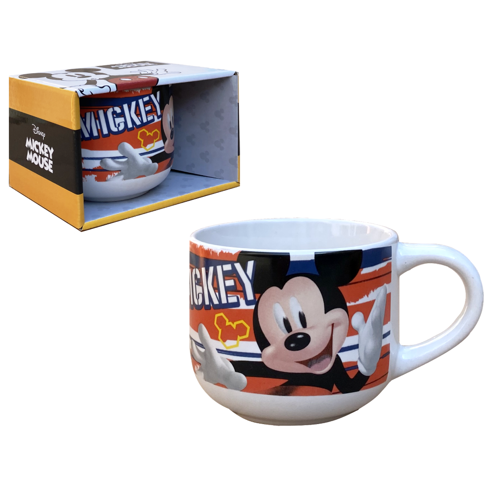 Tazza Larga Jumbo Topolino DISNEY Mickey Mouse in Ceramica 380 Ml Confezione Regalo - D05197mc