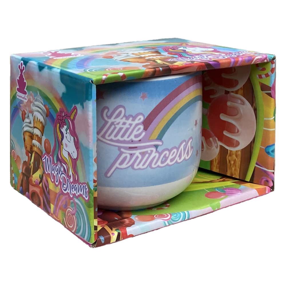 Tazza Larga Jumbo Unicorno in Ceramica 380 Ml Confezione Regalo -  X04282mc