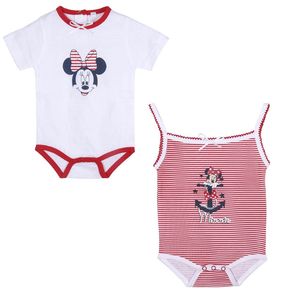 Set Body Minnie DISNEY 2 Pezzi 100% Cotone in Scatola - 9301