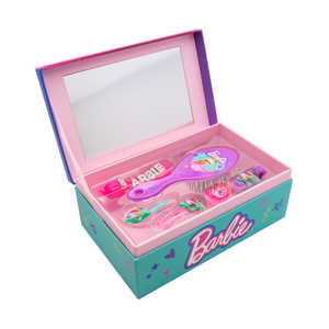 Portagioie Completo di Accessori Capelli 6 Pezzi Barbie in Confezione Regalo - 22783