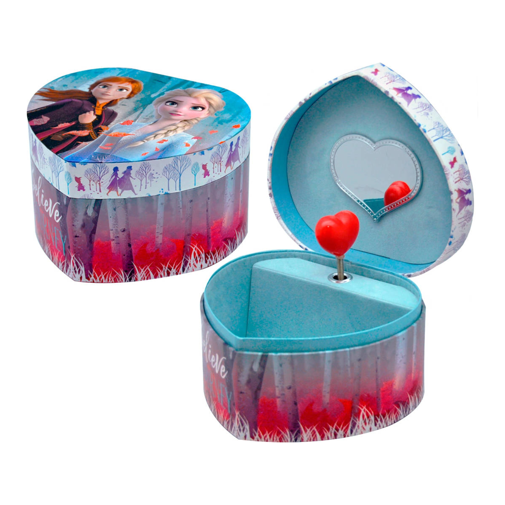 Portagioie Musicale a Forma di Cuore Frozen Ii DISNEY Carillon in Cartone - Wd20734